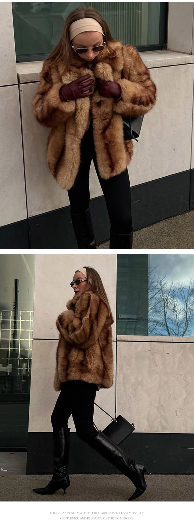 Women's Street Fashion European and American Style Autumn Winter New Fur Coat Short Women's Top Warm