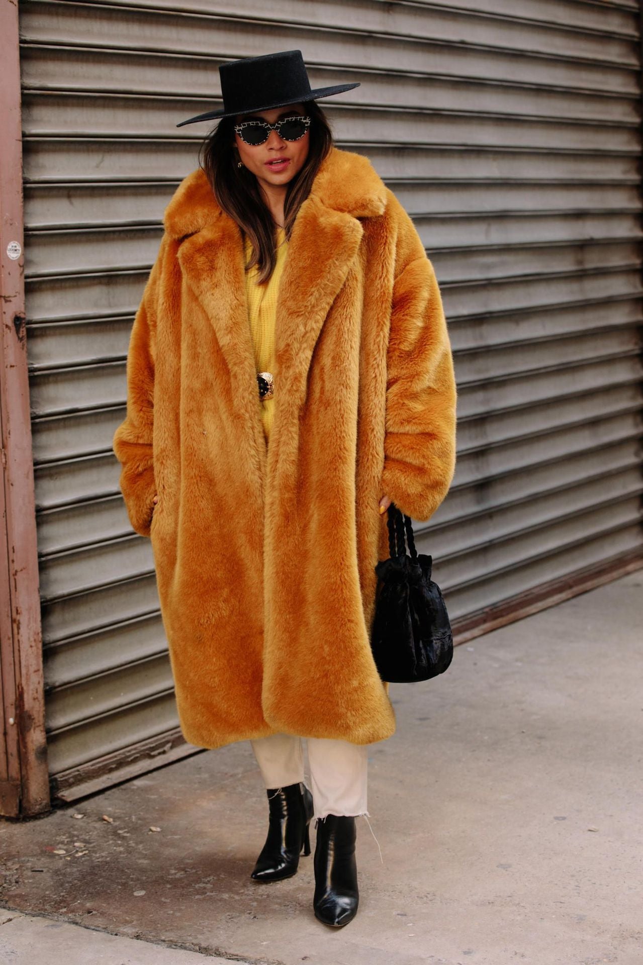 Long rabbit fur mink fur coat padded autumn and winter coat