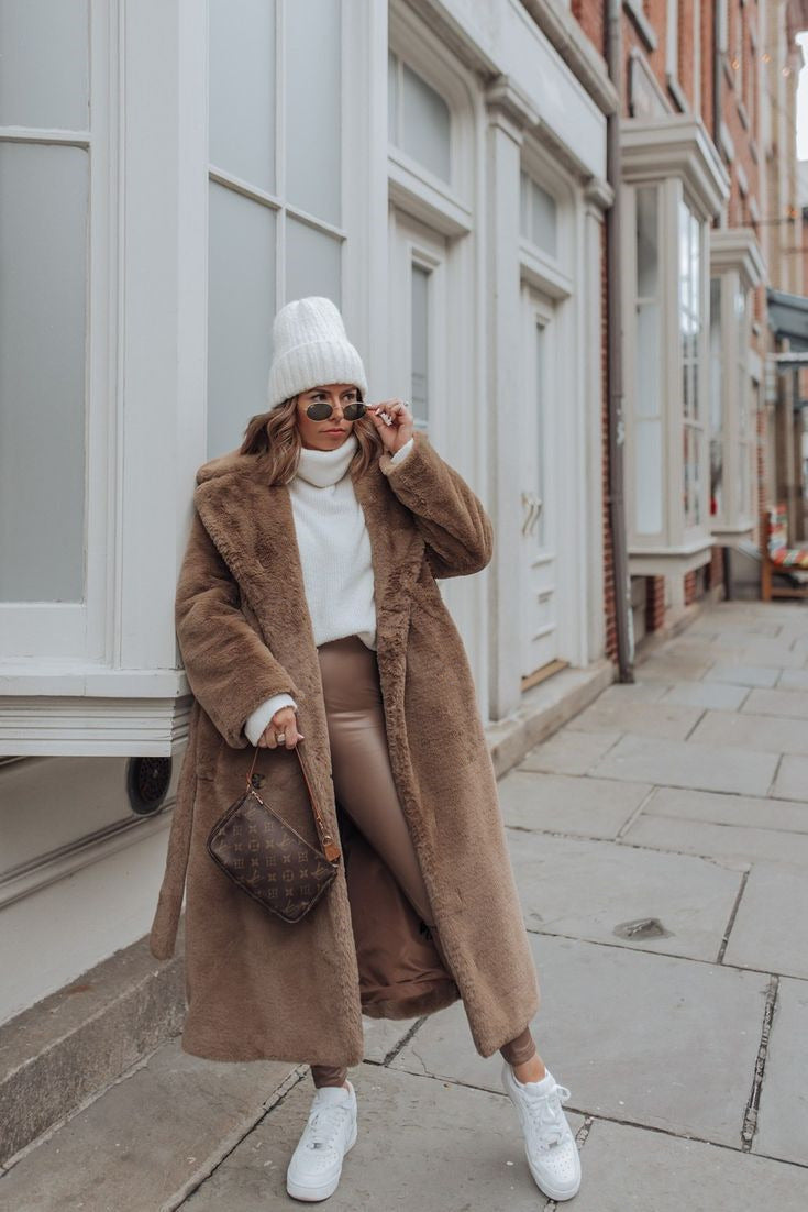 Long rabbit fur mink fur coat padded autumn and winter coat