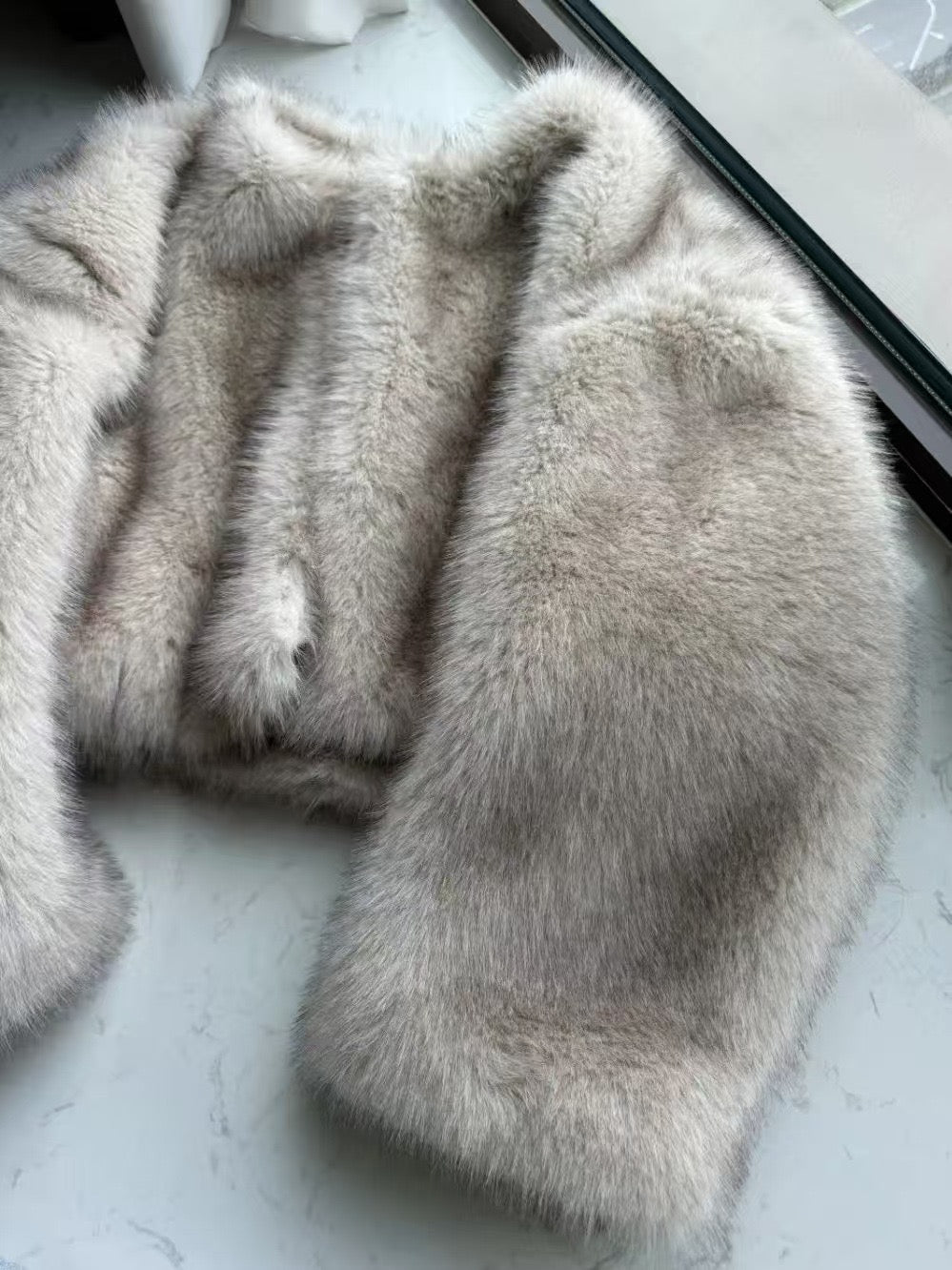 fur coat short Tokas fur women's casual European and American street style fox fur women's wear