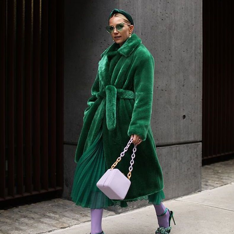 Long rabbit fur mink fur coat padded autumn and winter coat