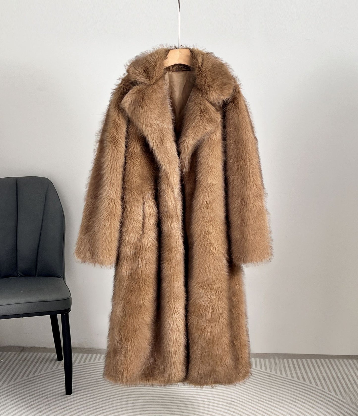 Extended fur suit collar coat coat best selling fur coat