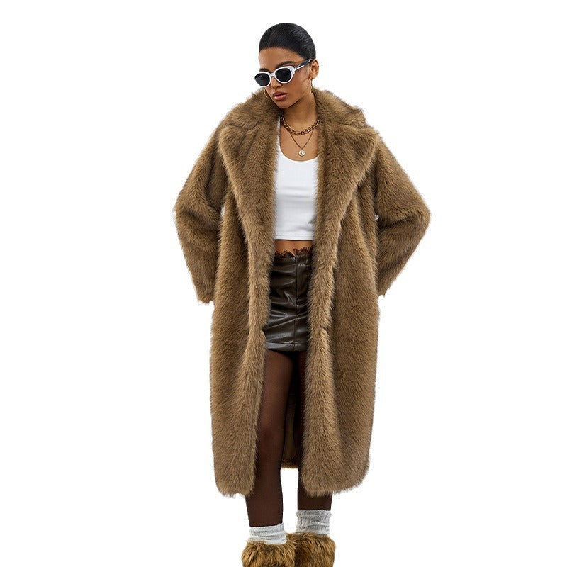 Extended fur suit collar coat coat best selling fur coat