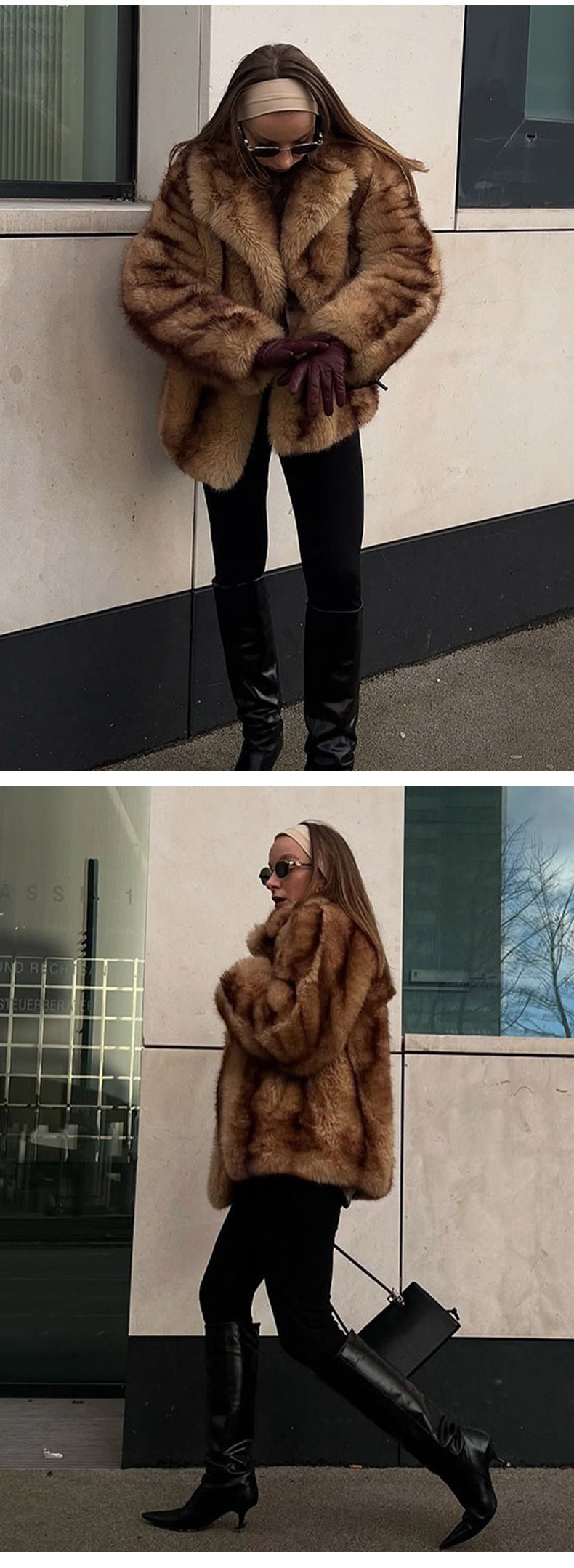 Women's Street Fashion European and American Style Autumn Winter New Fur Coat Short Women's Top Warm