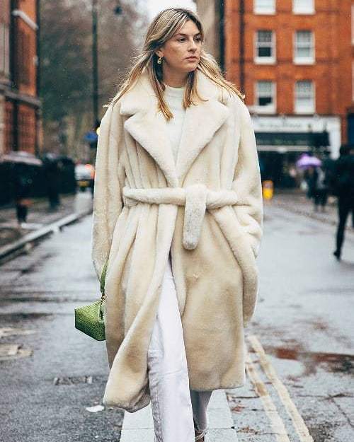 Long rabbit fur mink fur coat padded autumn and winter coat