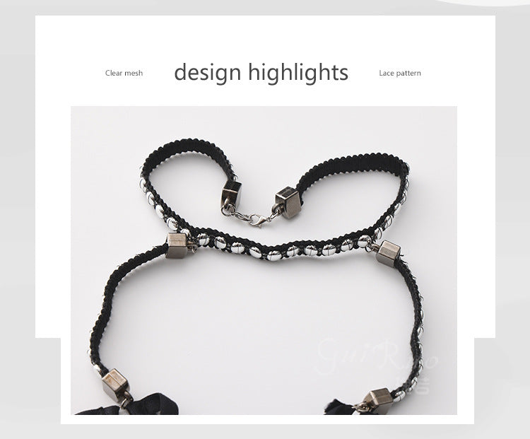 DZ Gorgeous New Style Sexy Lingerie Passionate Hot Open Crotch Bodysuit Pure Desire See-through Mesh Nightdress Set4780